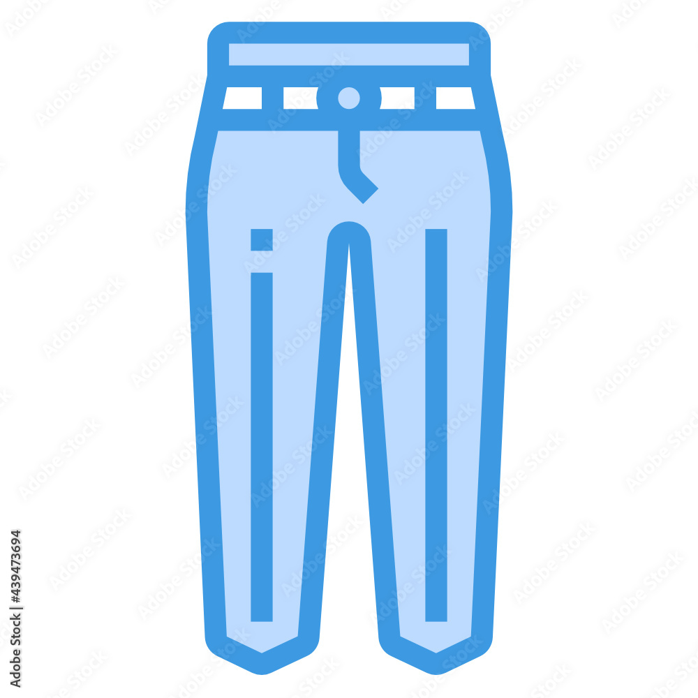 Pants blue line icon