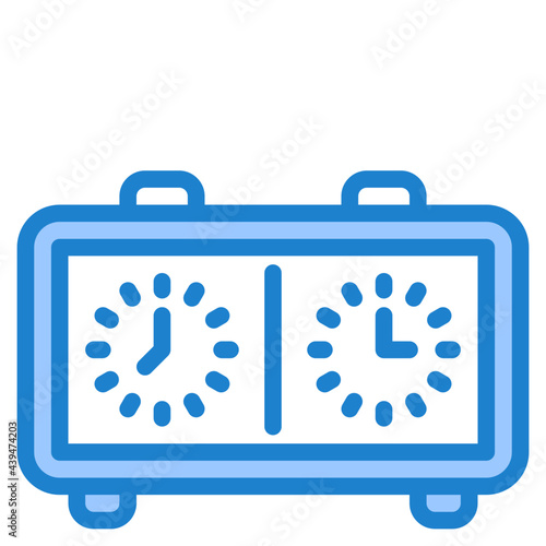 clock blue style icon