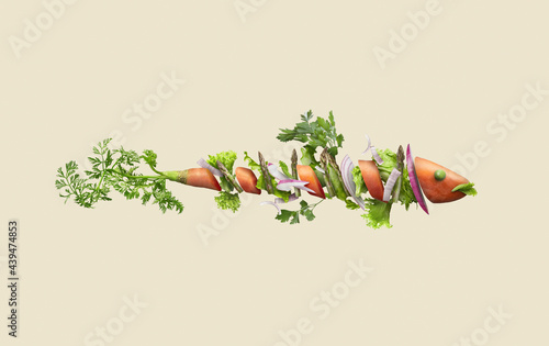 Fish made of vegetables photo