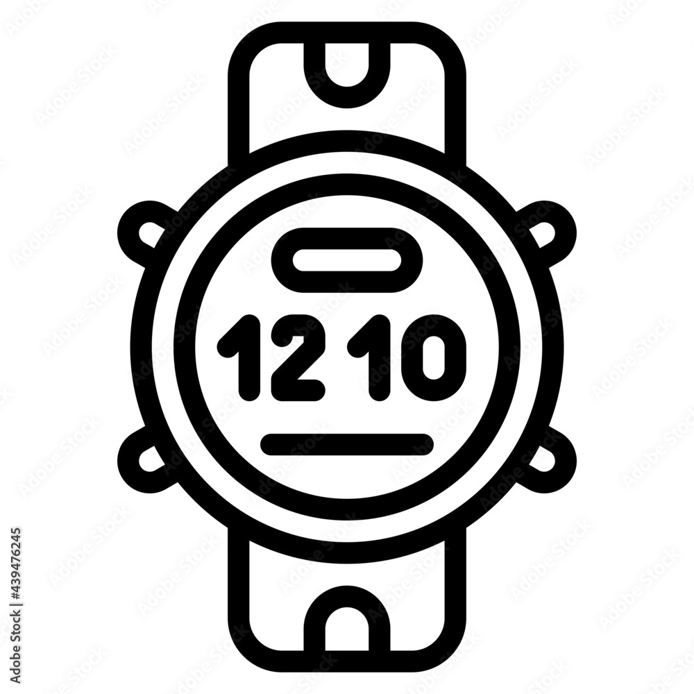 Fototapeta premium clock outline style icon