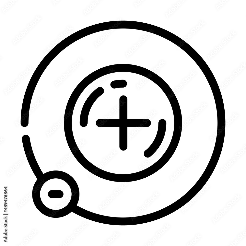 atom hydrogen line icon vector. atom hydrogen sign. isolated contour symbol black illustration atom hydrogen line icon vector. atom hydrogen sign. isolated contour symbol black illustration