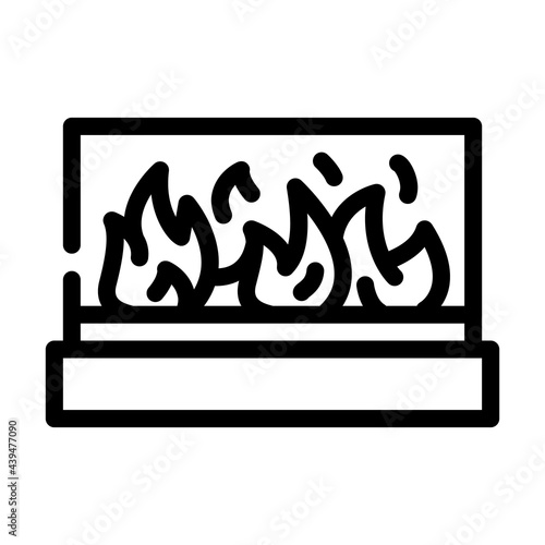 alcohol design fireplace line icon vector. alcohol design fireplace sign. isolated contour symbol black illustration
