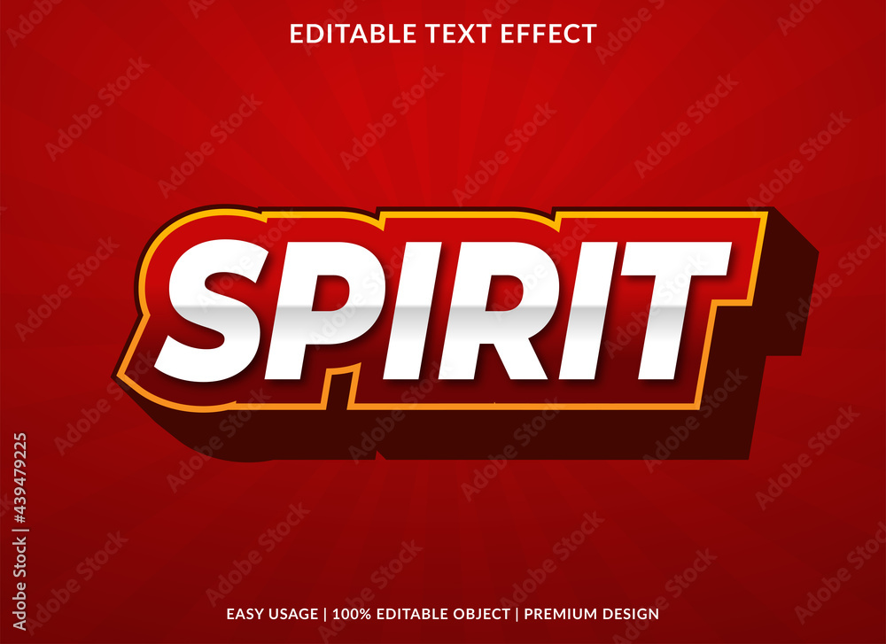 spirit text effect template design with abstract and bold style use for business brand and logo spirit text effect template design with abstract and bold style use for business brand and logo