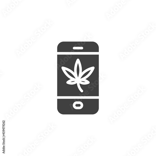 Online cannabis shop vector icon