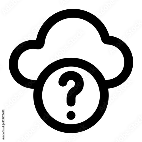 Cloud Computing Unavailable Line Icon Vector
