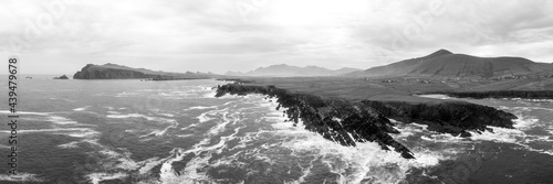 Dingle peninsula water paterns black and white photo