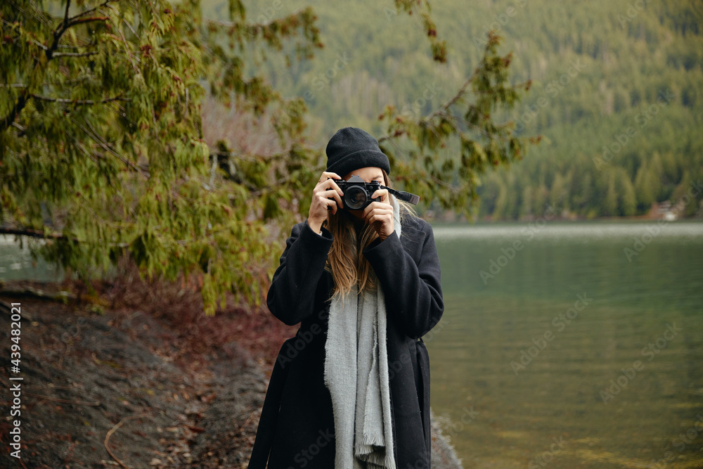 Woman taking a photo