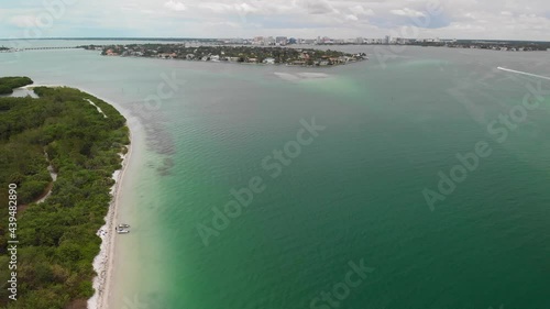 Aerial view of Lido key near Sarasota Florida
