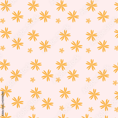 Pattern design of small yellow flowers