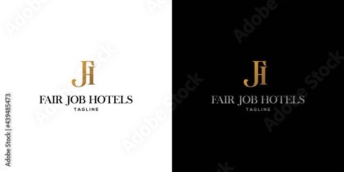 FJH hotel initials logo is modern and luxurious