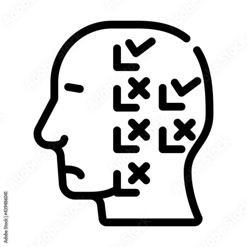 perfectionism neurosis line icon vector. perfectionism neurosis sign. isolated contour symbol black illustration