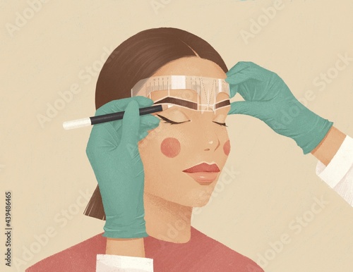 eyebrow shaping illustration photo