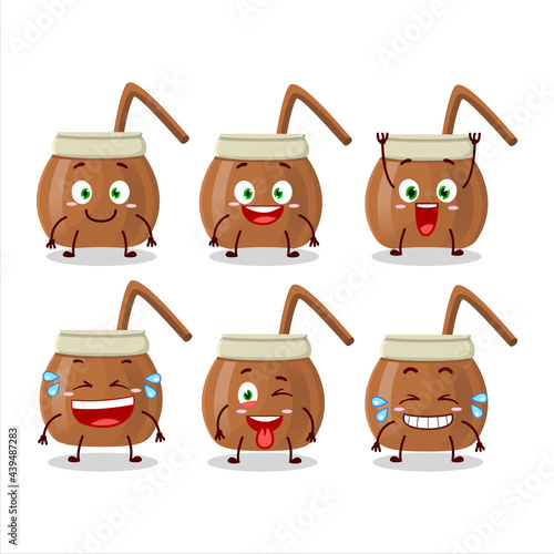 Cartoon character of mate tea with smile expression