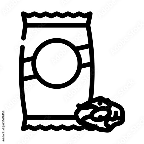 gnocchi pasta line icon vector. gnocchi pasta sign. isolated contour symbol black illustration