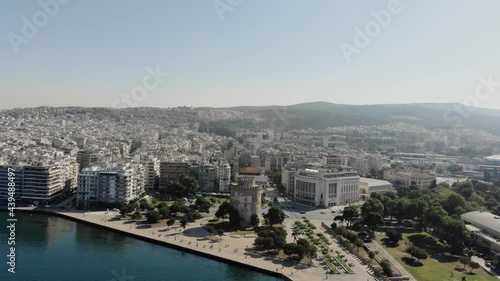 Wallpaper Mural European seaport and old Macedonian capital city that Salonica Greece Drone footage 4k Torontodigital.ca