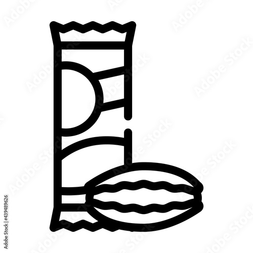 gnocchetti sardi pasta line icon vector. gnocchetti sardi pasta sign. isolated contour symbol black illustration photo