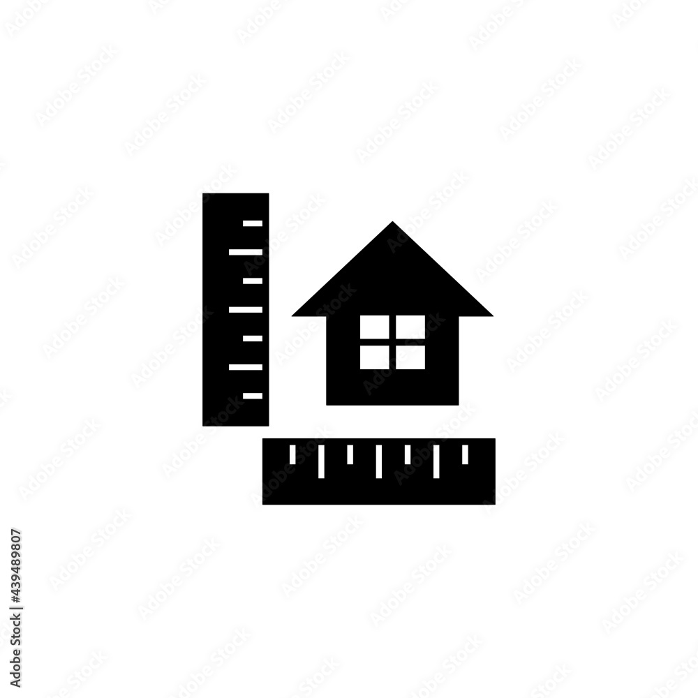 Architecture design icon in solid black flat shape glyph icon, isolated on white background Architecture design icon in solid black flat shape glyph icon, isolated on white background