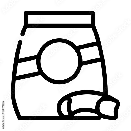 mista pasta line icon vector. mista pasta sign. isolated contour symbol black illustration