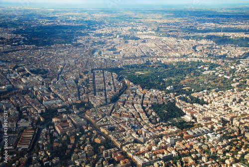 Canvas Print Aerial view of Rome City and Vatican