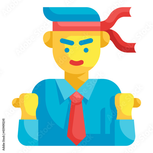 commitment flat icon