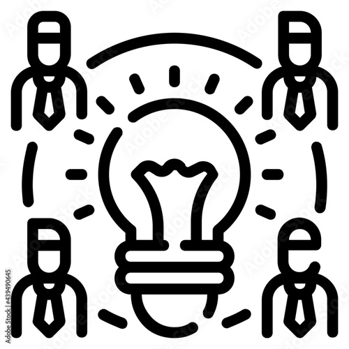 brainstorm outline icon
