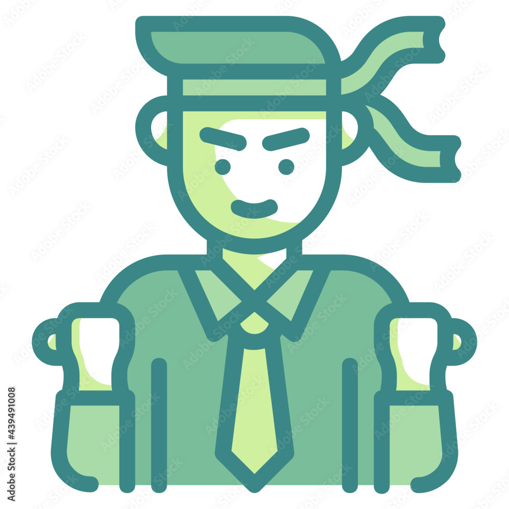 commitment green twotone line icon commitment green twotone line icon