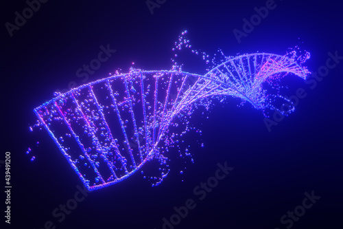 3D rendered DNA photo