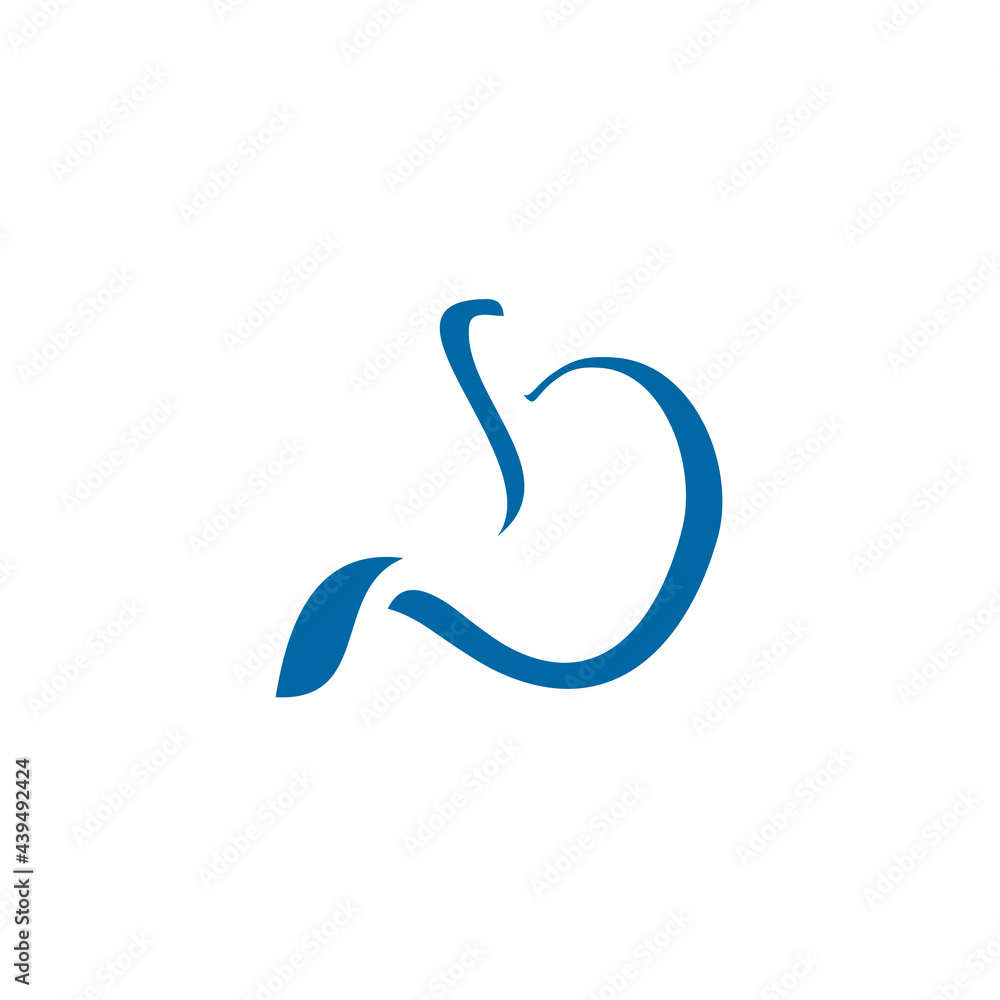 Stomach icon logo design template Stomach icon logo design template
