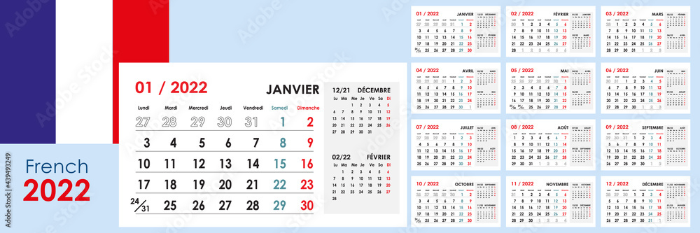 Week Planner, french