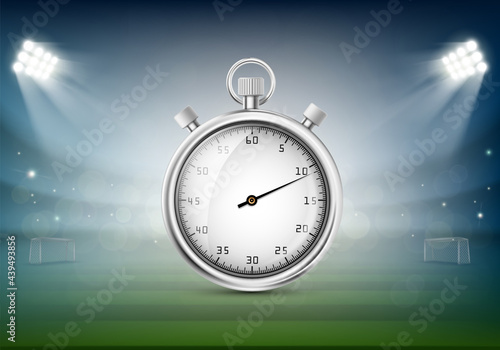 Sports stopwatch on the football field