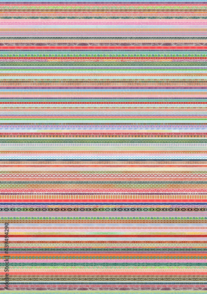 Stripes composed of patterns extracted from banknotes Stripes composed of patterns extracted from banknotes