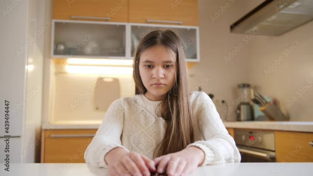 Teenage girl got shocked and stressed after receiving negative message or abuse in social media. Teenage girl got shocked and stressed after receiving negative message or abuse in social media.