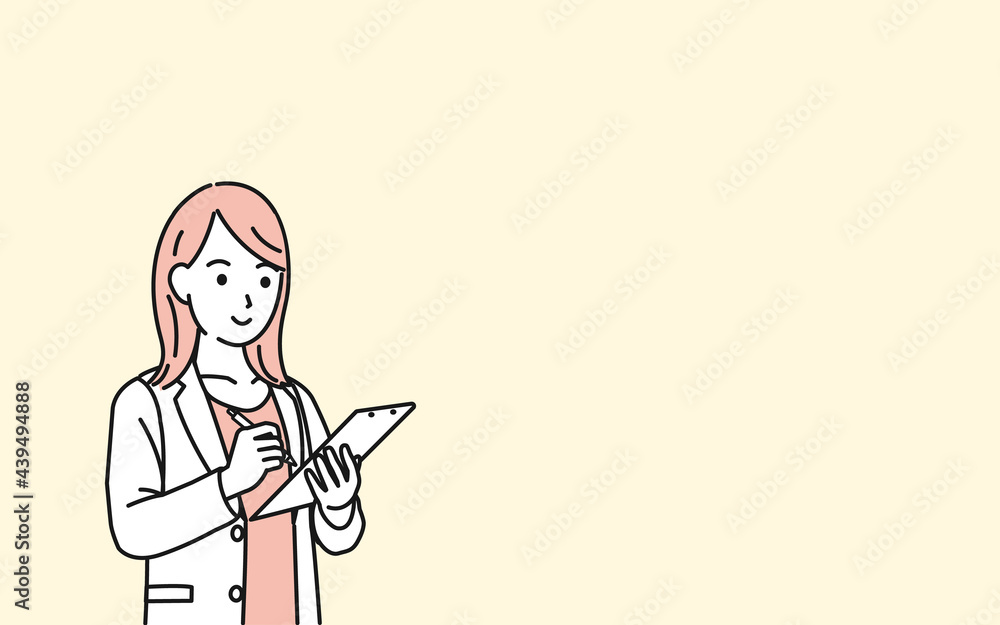 カルテを書く医者 女医 白衣を着た女性 療録 記録 コピースペース イラスト素材 Stock Vector Adobe Stock カルテを書く医者 女医 白衣を着た女性 療録 記録 コピースペース イラスト素材 Stock Vector Adobe Stock