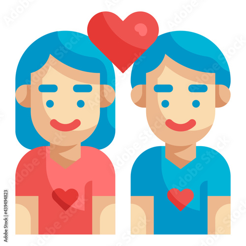 couple flat icon