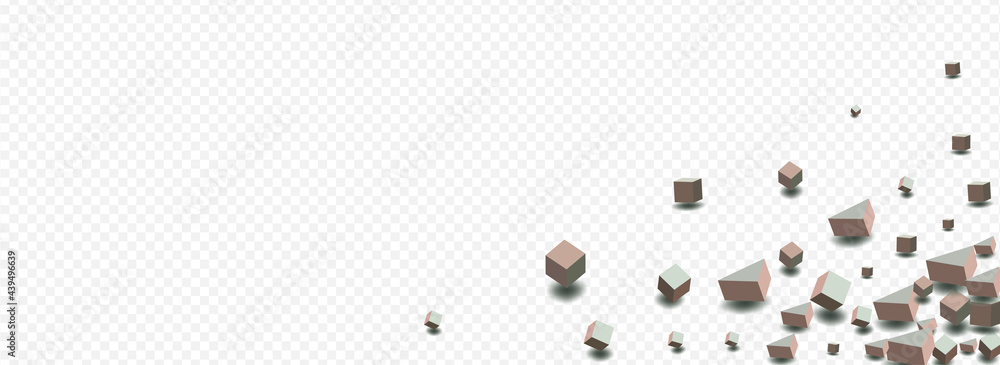 Fototapeta premium Pastel Block Vector Transparent Background.