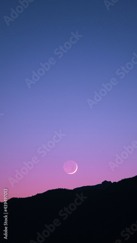 moon on the mountain