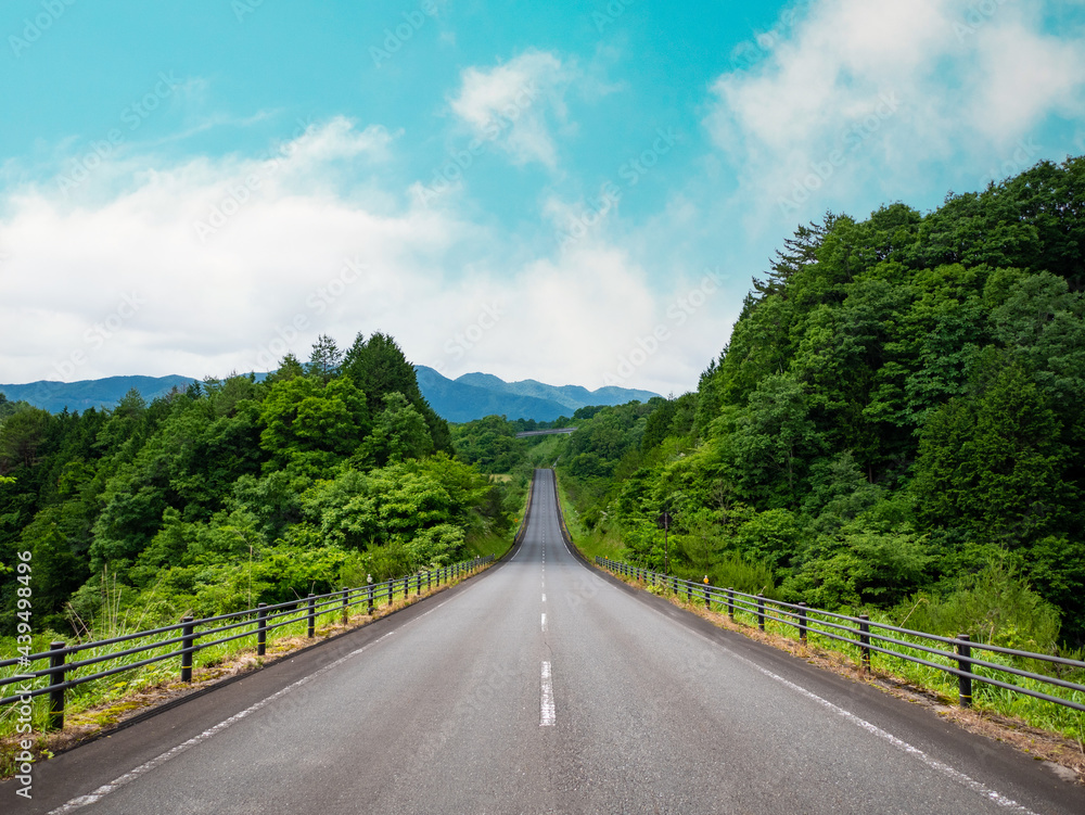 初夏の快適な道路