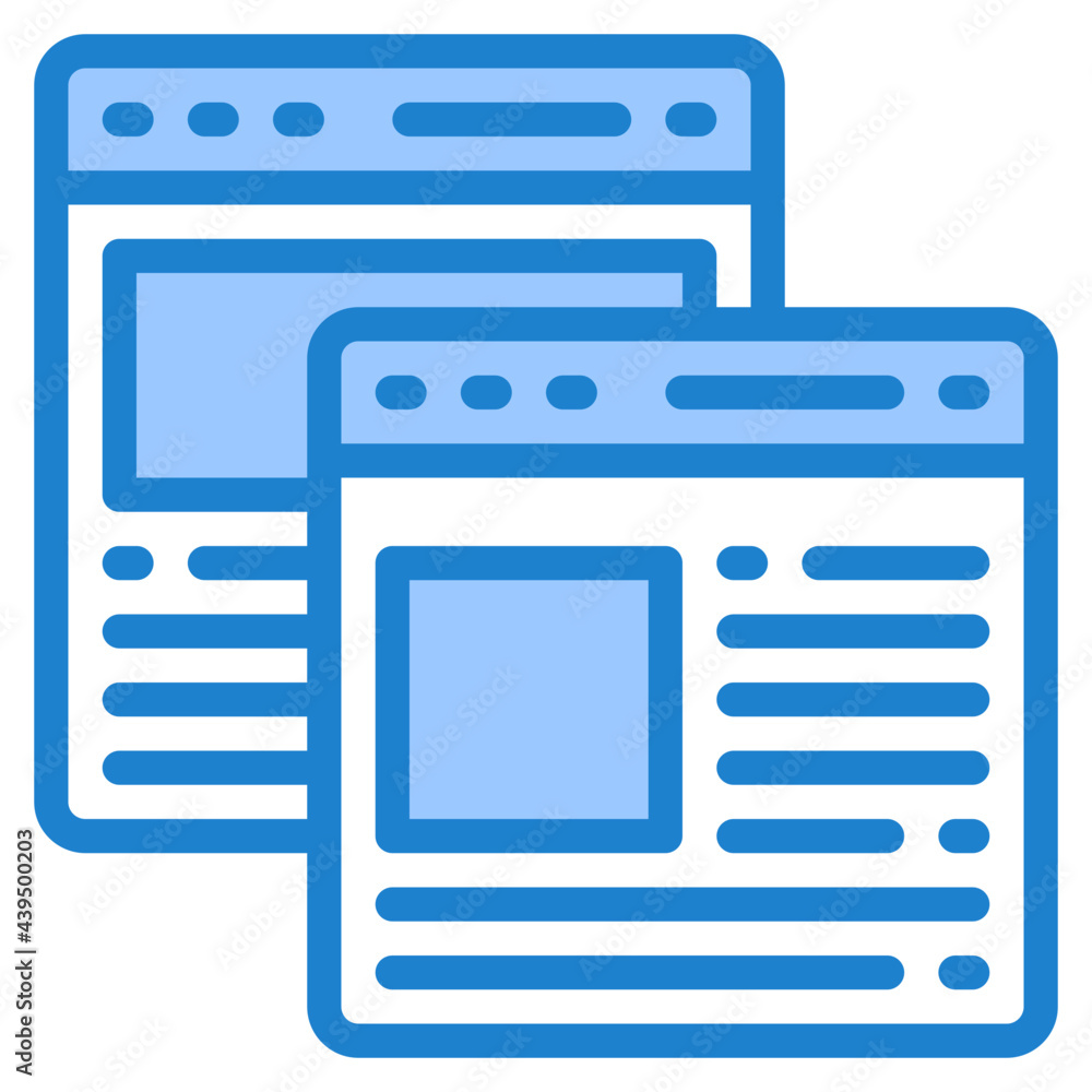 webpage blue style icon webpage blue style icon