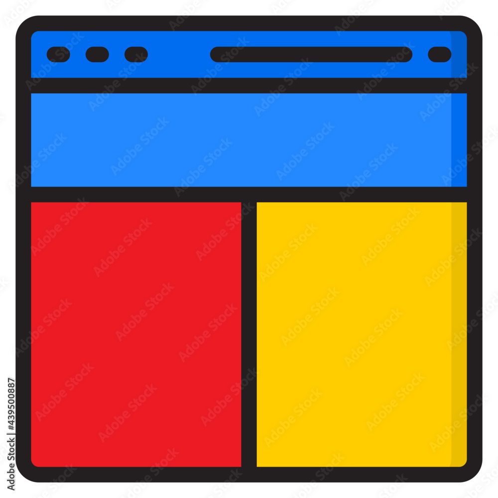 Fototapeta premium web color line style icon
