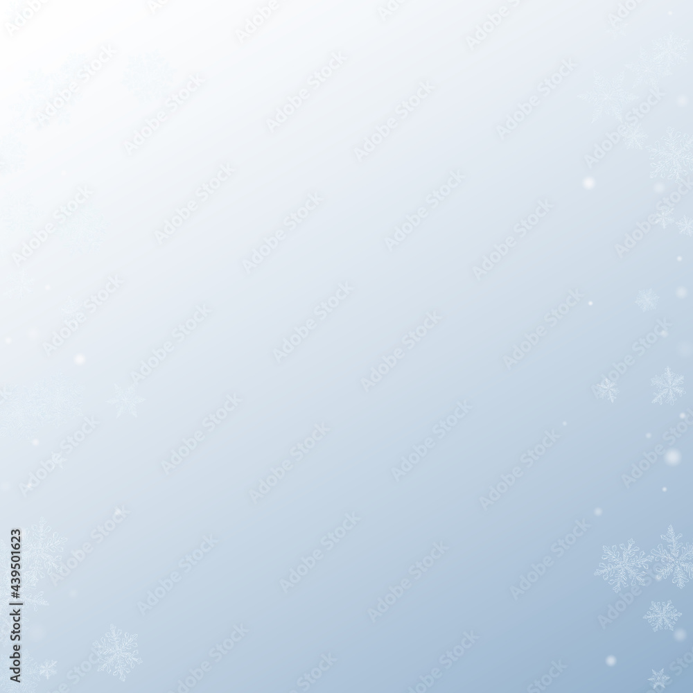 White Snowflake Vector Gray Background. Fantasy
