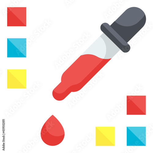 pipette flat icon
