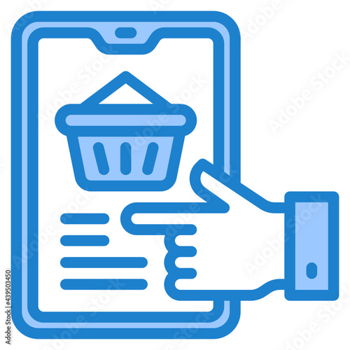 shopping blue style icon