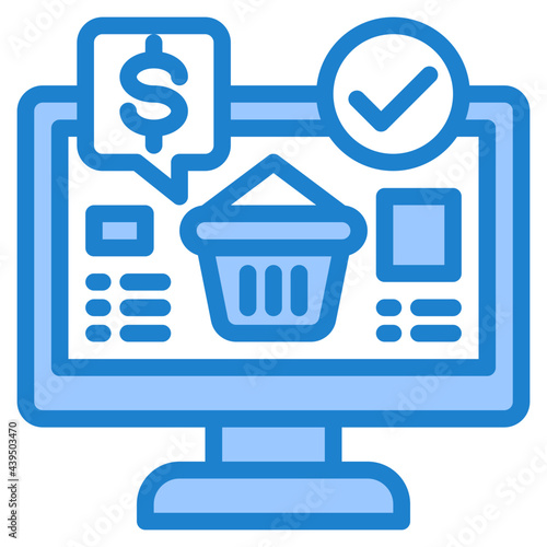 shopping blue style icon