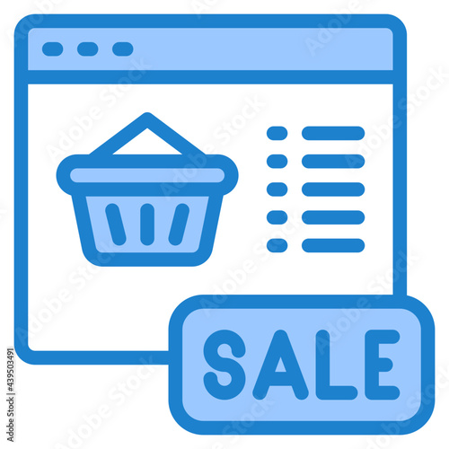shopping blue style icon
