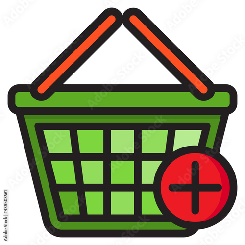 busket color line style icon