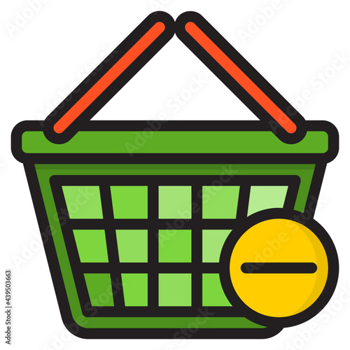 busket color line style icon