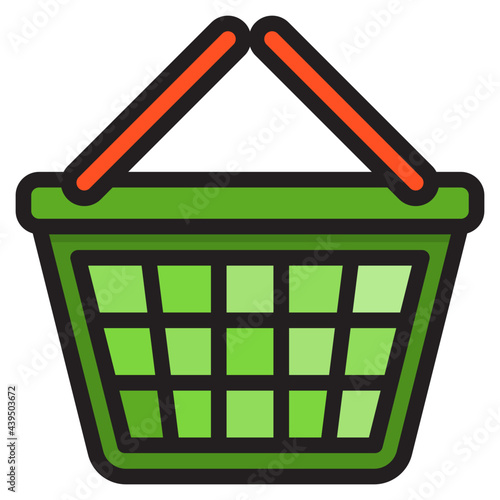 busket color line style icon