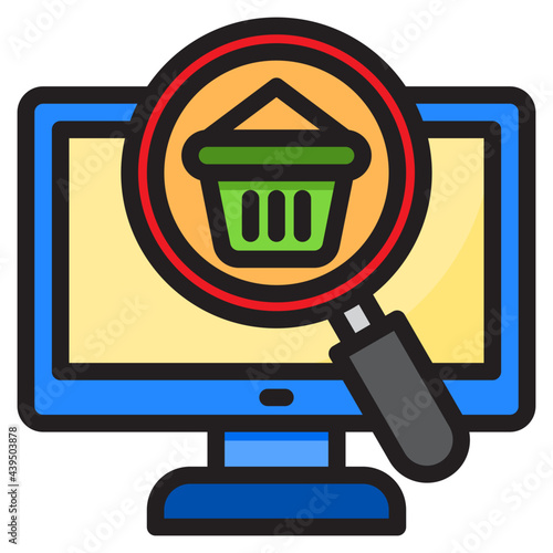 search color line style icon