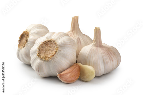 fresh garlic isolated on a white background