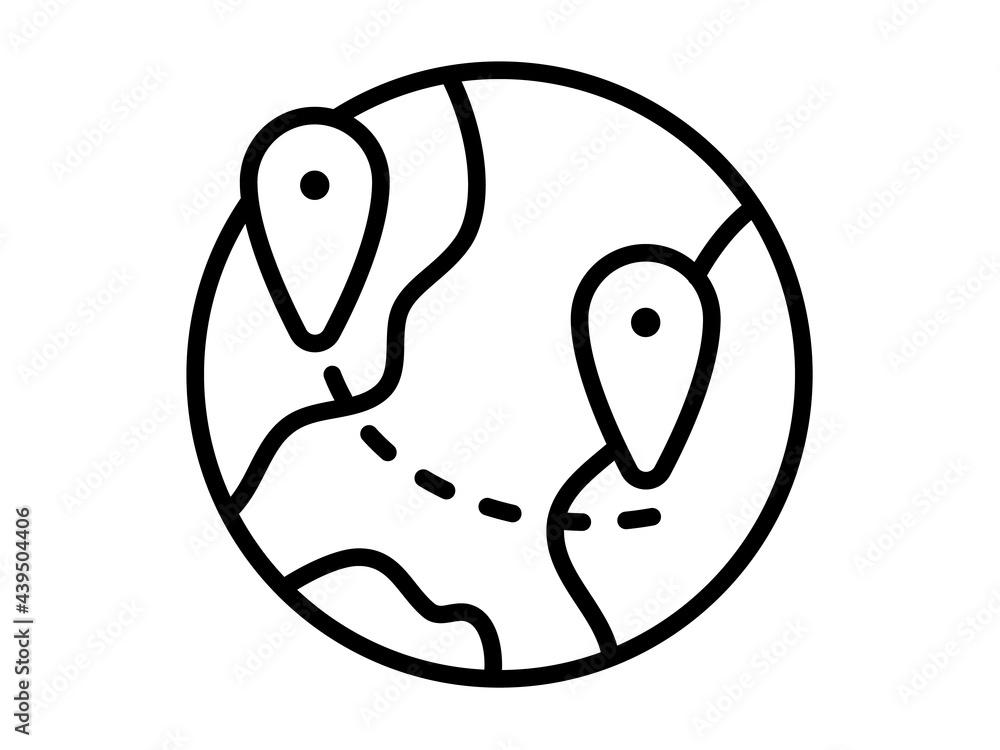 globe world single isolated icon with outline style globe world single isolated icon with outline style